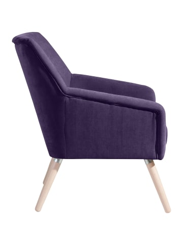 others SESSEL Kachka Bezug Veloursstoff Buche natur / violett