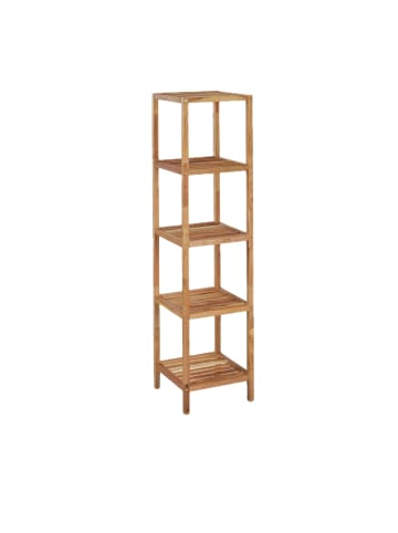 relaxdays Badregal in Natur - (B)36 x (H)145 x (T)36 cm