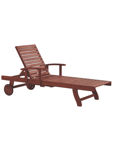 Beliani Gartenliege TOSCANA in Braun - (W) 64 x (H) 35 x (L) 196 cm