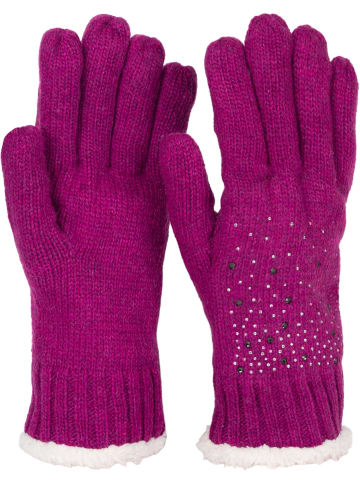 styleBREAKER Strickhandschuhe in Himbeere