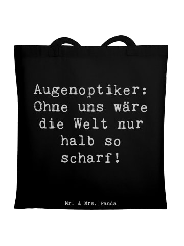 Mr. & Mrs. Panda Umhängetasche Spruch Augenoptiker Schärfe mit S... in Schwarz