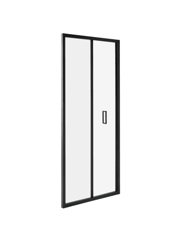 Beliani Duschtür NELTUME in Schwarz - (W) 80 x (H) 190 cm