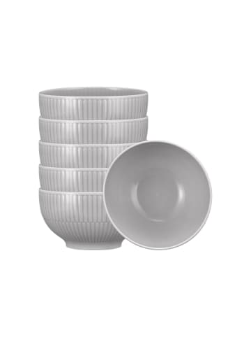 Seltmann Weiden 6er Set Café au lait Schalen Amina ø 12,9 cm in Silbergrau
