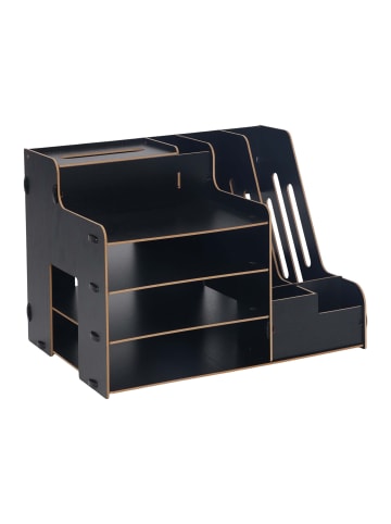 relaxdays Dokumentenablage in Schwarz - (B)37 x (H)28 x (T)29 cm