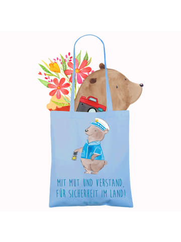 Mr. & Mrs. Panda Schultasche Polizist Mut Verstand mit Spruch in Sky Blue
