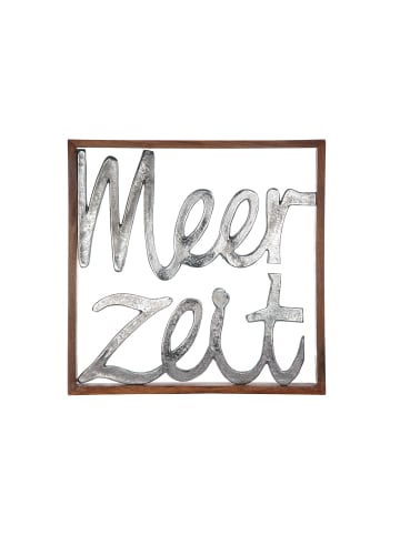 GILDE Wandrelief Meerzeit silberfarben - (H) 60cm