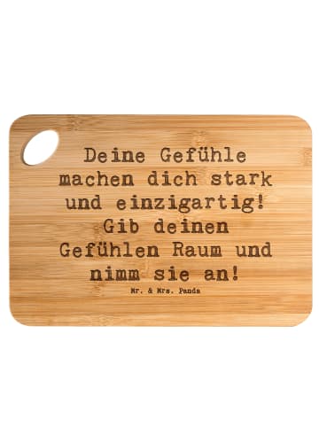 Mr. & Mrs. Panda Küchenbrett Spruch Emotionen ausdrücken mit Spruch in Braun