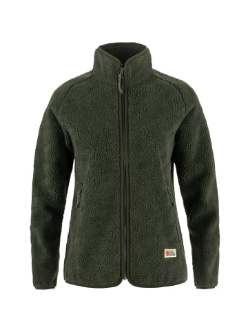 FJÄLLRÄVEN Teddyfleecejacke Vardag in Moos