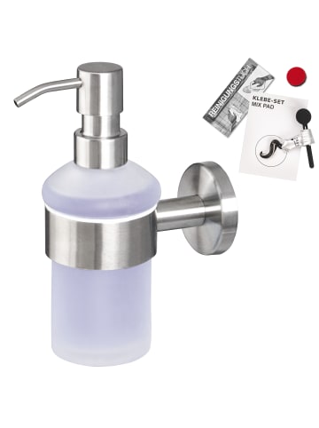 bremermann Bad-Serie PIAZZA - Seifenspender inkl. Klebe-Set ca. 7 x 18 x 13 cm (B/H/T)