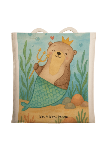 Mr. & Mrs. Panda Tote Bag Wassermann Astrologie Design ohne Spruch in Weiß