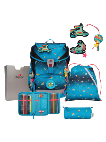 DerDieDas ErgoFlex LED Schulranzen-Set 5tlg. in Rainbow Star