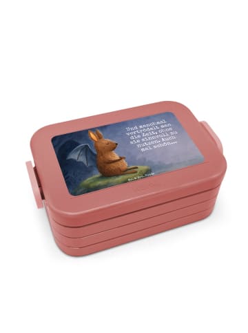 Mr. & Mrs. Panda MEPAL Bentobox Fledermaus Sitzen Design mit Spruch in Rot Pastell