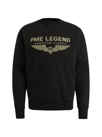 PME Legend Pullover CREWNECK LOGO CARRIER in Schwarz