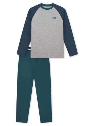 Schiesser Schlafanzug Nightwear in grau-mel.