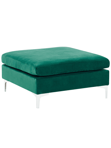 Beliani Ottomane EVJA in Grün - (W) 85 x (H) 48 x (L) 85 cm