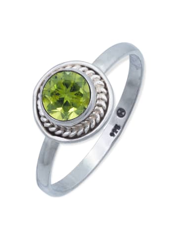 mantraroma 925er Silber - Ringe mit Peridot facettiert