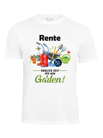 Cotton Prime® T-Shirt Rente - Endlich Zeit für den Garten in Weiss