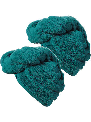 Erwin Müller Frottier Turban 2er-Pack in petrol