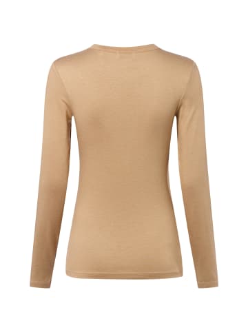 OPUS Langarmshirt Sifa in camel - 0003