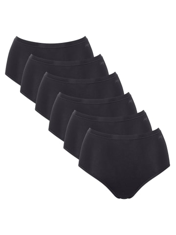 Sloggi Slip 6er Pack in Schwarz