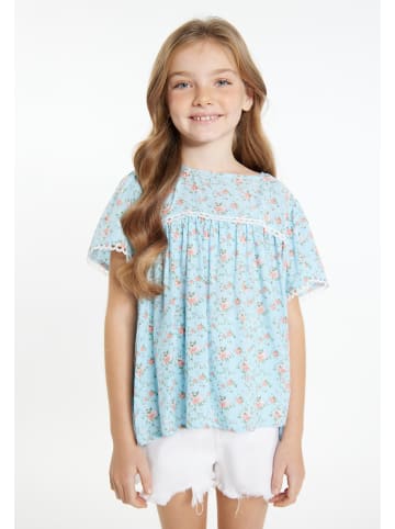 DreiMaster Vintage Bluse in Hellblau Blume