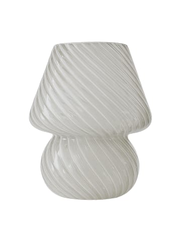 relaxdays Tischlampe "Pilz" in Weiß - (H)24 x Ø 16 cm
