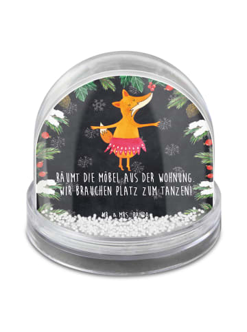 Mr. & Mrs. Panda Schneekugel Fuchs Ballerina mit Spruch in Kreidetafel