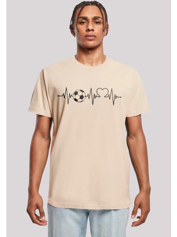 F4NT4STIC T-Shirt Herzschlag Fußball in sand