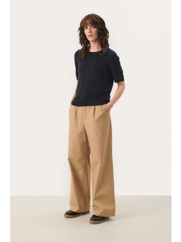 PART TWO Strickpullover EverlottaPW Gerade Passform in Dark Navy/Black Lurex Stripe