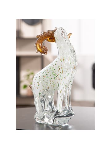 GILDE Figur Steinbock weiß - (H) 29 cm