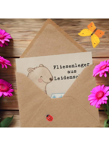 Mr. & Mrs. Panda Grußkarte Fliesenleger Leidenschaft Design mit ... in Weiß