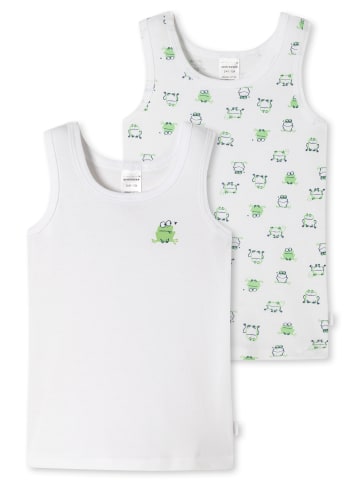 Schiesser Unterhemd / Tanktop Feinripp Organic Cotton in Weiß