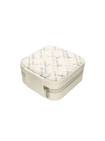 faina Women Jewelry Box in Offwhite Light Blue