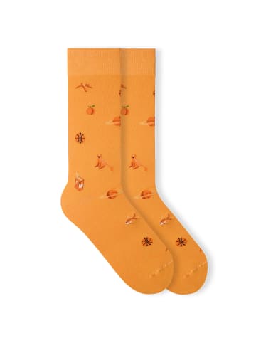 von Jungfeld Motivsocken Signature Icons in Peach Jam Orange