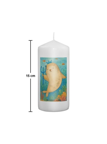 Mr. & Mrs. Panda Wachskerze Sternzeichen Wassermann Design ohne ... in Weiß