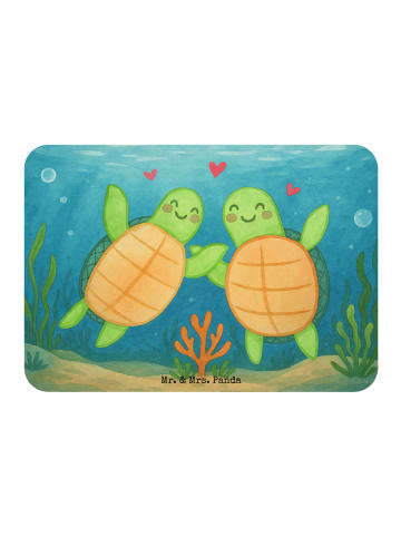 Mr. & Mrs. Panda Magnet Schildkröten Paar Design ohne Spruch in Weiß