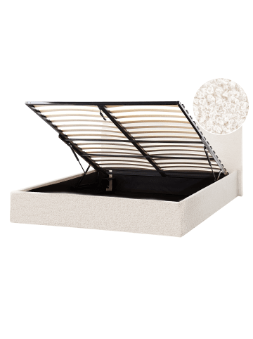 Beliani Doppelbett ORBEY in Weiß - (W) 157 x (H) 88 x (L) 212 cm