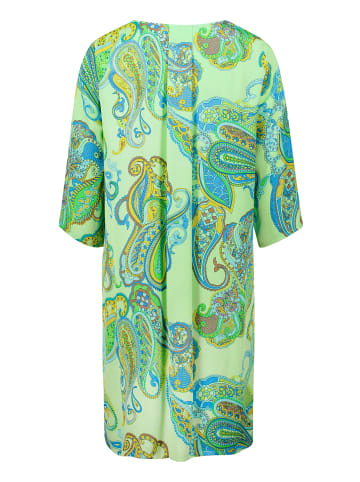 Betty Barclay Sommerkleid mit V-Ausschnitt in Green/Blue