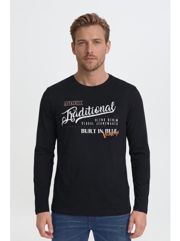 BLEND Langarmshirt BHDopper in Schwarz