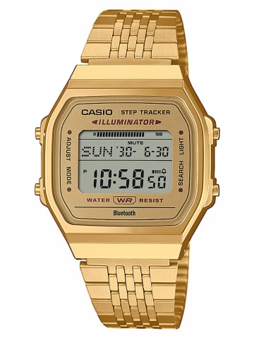 Casio Vintage Iconic Digitaluhr Bluetooth Goldfarben