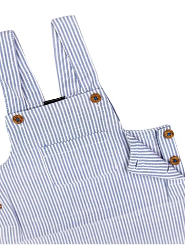 Villervalla Latzhose Stripes in weiß hellblau