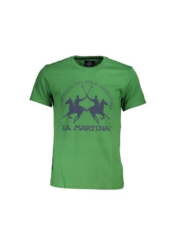 La Martina Grünes Baumwoll-T-Shirt