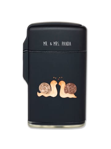 Mr. & Mrs. Panda Feuerzeug Schnecken Liebe ohne Spruch in Schwarz