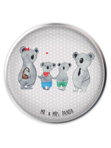 Mr. & Mrs. Panda waschbeckenstöpsel Koala Familie zwei ohne Spruch in Grau Pastell