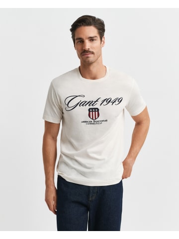 Gant T-Shirt in ecru