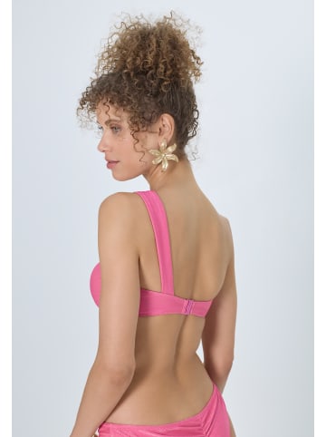 LSCN BY LASCANA Bandeau-Bikini-Top in pink glitter