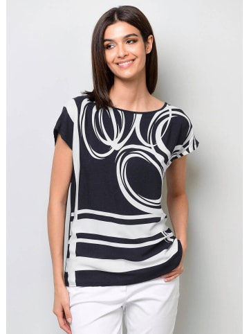 Alba Moda Shirt mit grafischem Druck in schwarz / weiß