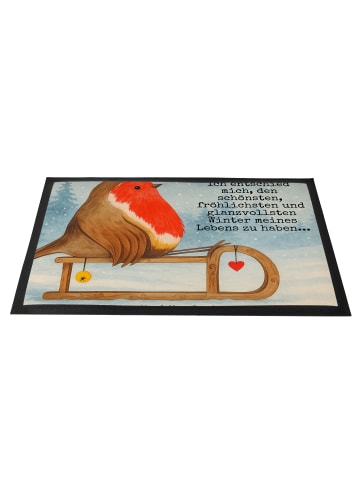 Mr. & Mrs. Panda Schuhabstreifer Rotkehlchen Schlitten Design mi... in Weiß