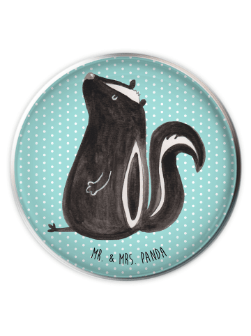 Mr. & Mrs. Panda waschbeckenstöpsel Stinktier Sitzen ohne Spruch in Türkis Pastell