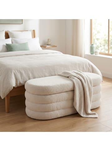 relaxdays Sitzbank Bubble in Creme in Schaumstoff - (B)110 x (H)42 x (T)45 cm